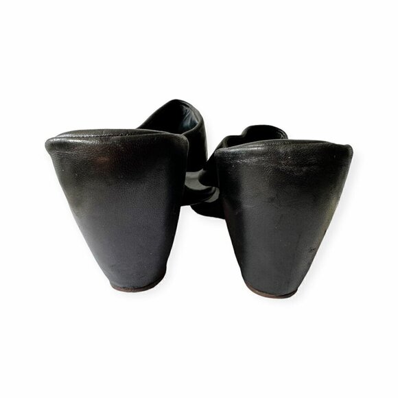 Vintage Y2K Faust Santini Black Wedge Slide Sandals, Size 40EU - Picture 6 of 14